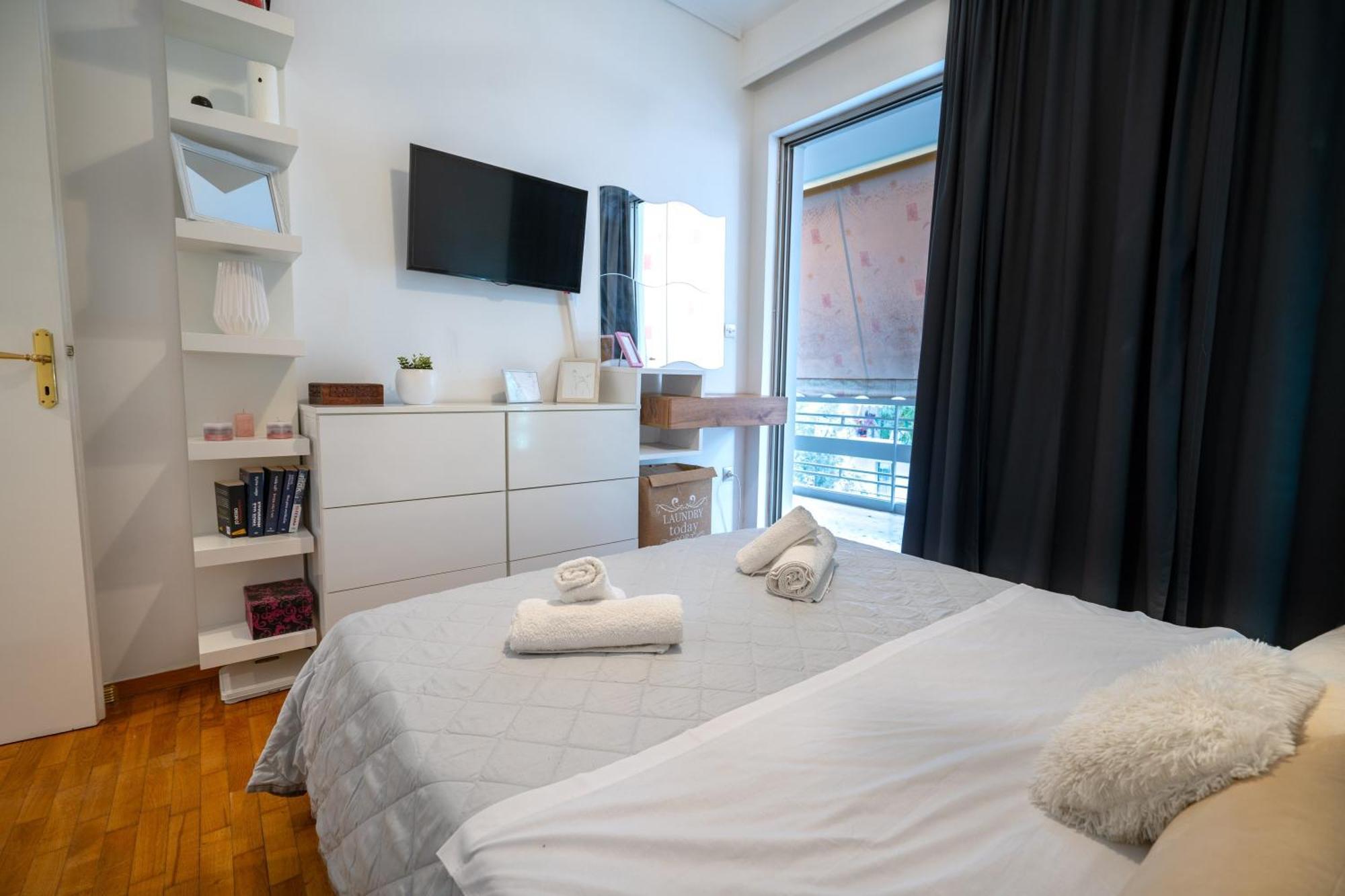 אתונה Neo Irakleio Train St. 1 Bedrm 4 Pers. Apartment מראה חיצוני תמונה