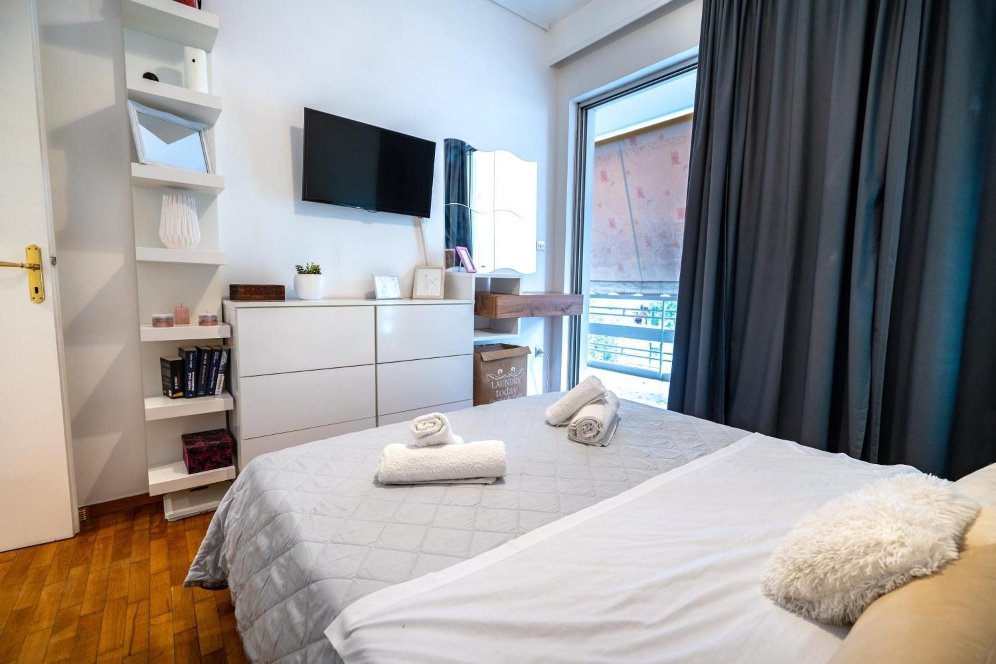 אתונה Neo Irakleio Train St. 1 Bedrm 4 Pers. Apartment מראה חיצוני תמונה